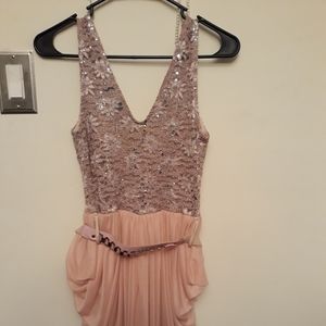 Sequined pink dress